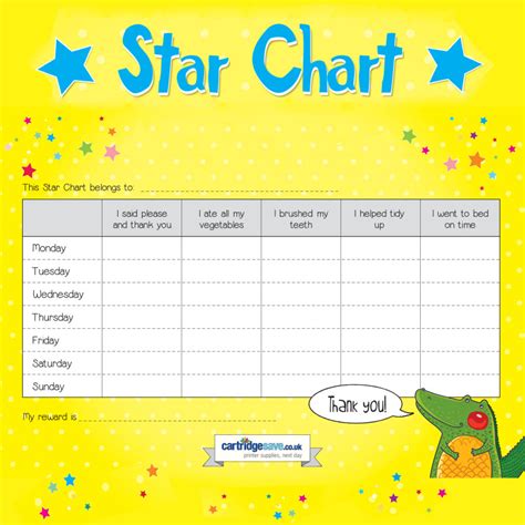printable star chart printable templates