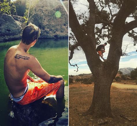 [pics] justin bieber s shirtless instagram pics — new pics in nature