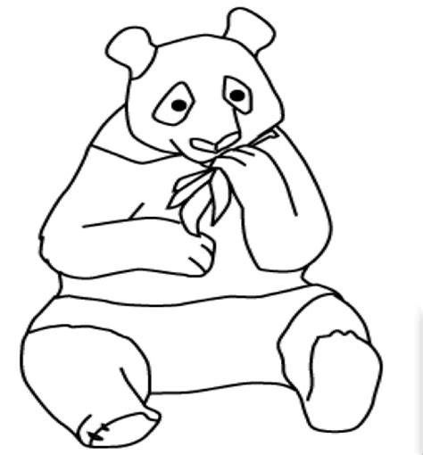 panda outline image clipart