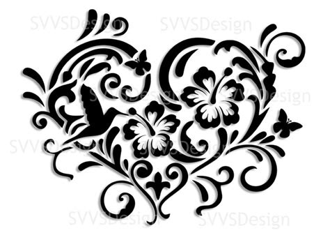 svg  png cutting files floral design clipart