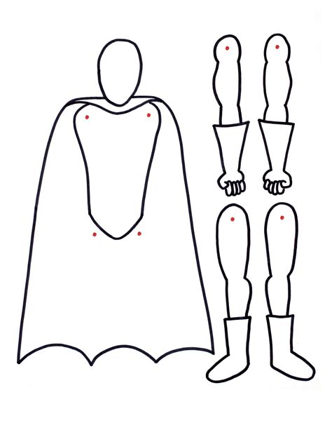 doll outline template clipart