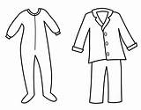 Pajama Pajamas Worksheets Pjs sketch template