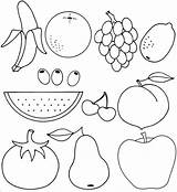 Fruit Coloring Pages Printable Fruits Sheets sketch template