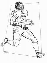 Coloring Manning Peyton Pages Popular sketch template