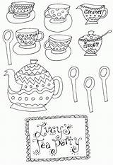 Teacup Teapot Coloringhome sketch template