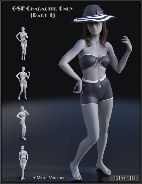 pinup poses for g8f 3d figure assets edart3d