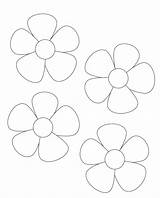 Flower Template Colour Clipart Printable Templates Coloring Pages Library Line sketch template