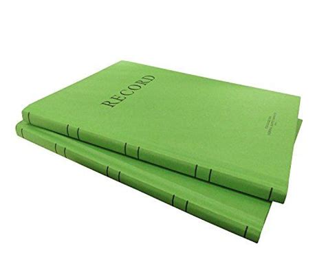 2x Green Military Log Books Record Books Memorandum Books 8 X 10 1 2