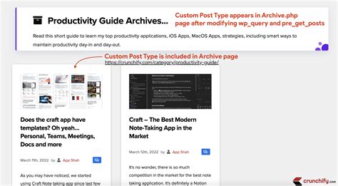 include custom post types cpt  wordpress archive show