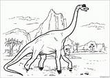 Brachiosaurus Pages Coloring Dinosaur Mountains Animals Color Colorkid Online Adults Saltasaurus sketch template