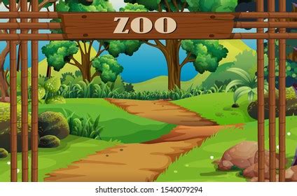 zoo sign cartoon