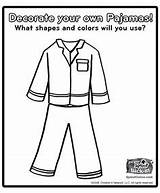 Pajama Coloring Worksheets Pages Worksheeto Via sketch template