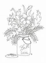Jar Mason Coloring Printable Drawing Pages Template Bouquet Jars Flower Drawings Eva Shorey Ball Daffodil Wordpress Getdrawings Paintingvalley Hanging Line sketch template