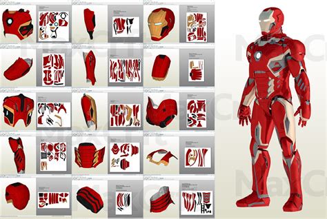 iron man mark  armor costume foam pepakura file templates recvsa