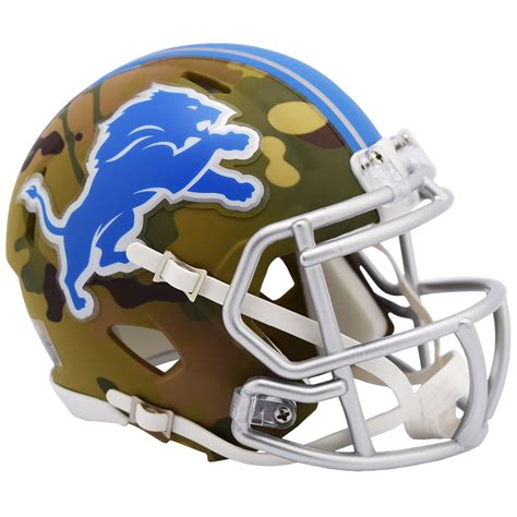 detroit lions riddell camo alternate revolution speed mini football helmet