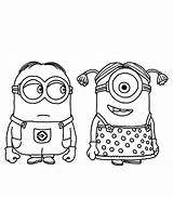 Coloring Minion Pages Despicable sketch template