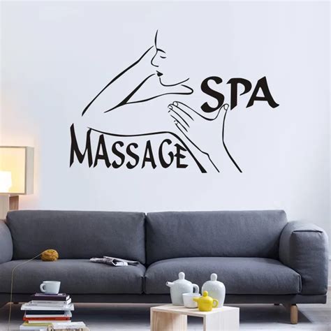 spa massage muurtattoo schoonheidssalon sticker posters vinyl