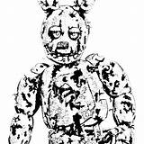 Springtrap Fnaf Coloring Foxy Pages Nightmare Drawing Spring Trap Body Colouring Bonnie Printable Color Getcolorings Print Getdrawings Colori Collection Deviantart sketch template