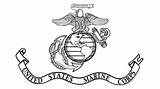 Marine Flag Corps Usmc Marines Color States United Tattoos Uploaded User sketch template