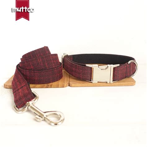 stkspartij muttco groothandel knappe handgemaakte moderne hond accessoires de rode pak zelf