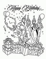 Birthday Frozen Coloring Pages Happy Printable Sheets Color Kids Holidays Getdrawings Disney Cake Olaf Holiday Getcolorings Choose Board Characters sketch template