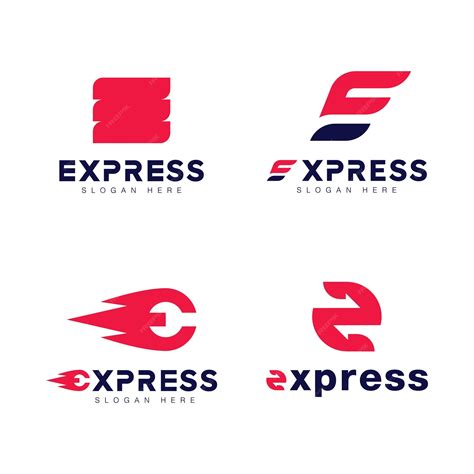 express logo vector icono diseno ilustracion plantilla vector premium
