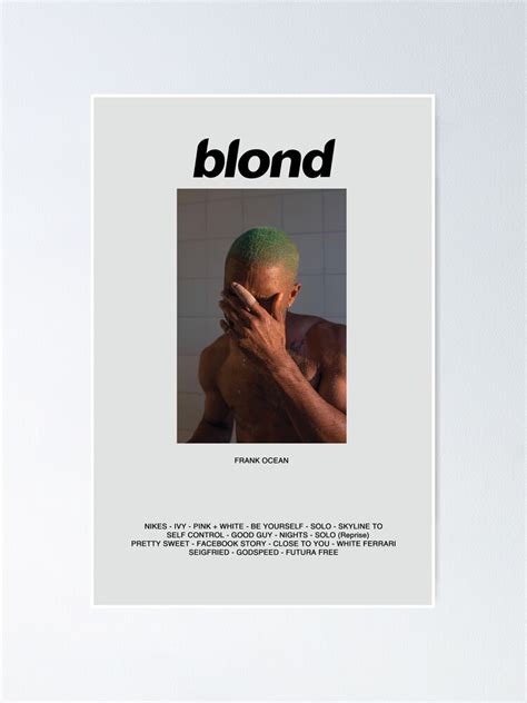 frank ocean blonde album poster poster  sale  mayaatassi redbubble