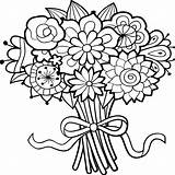 Kwiaty Bukiet Kwiatów Kolorowanki Kolorowanka Druku Drukowania sketch template
