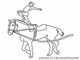 Vaulting Equine sketch template