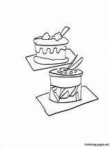 Coloring Pastry Pages Getcolorings Printable sketch template