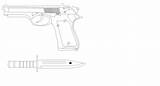 M9 Bayonet Beretta Deviantart License sketch template
