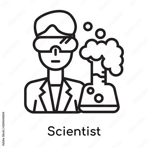 scientist icon vector sign  symbol isolated  white background