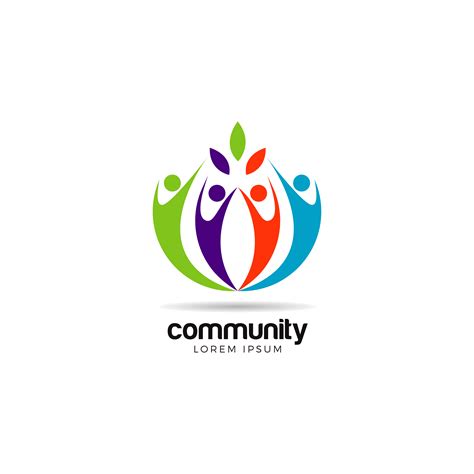 colorful community logo  vector art  vecteezy