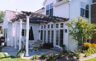 pergola attached  colonial style home pergolacovered parkingdriveway pinterest