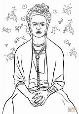 Frida Kahlo Supercoloring Colorir Desenhos Famosa sketch template