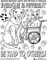 Coloring Pages Bullying Anti Dog Kindness Respect Acts Special Kids Printable Sheets Color Dogs Hard Needs Colouring Children Others Adults sketch template