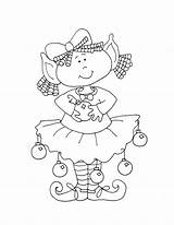 Christmas Elf Girl Line Stamps Drawings Coloring Dearie Dolls Digi Pages Xmas Digital Para Gnomos Little Dibujos Choose Board Gstatic sketch template