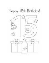 15th Birthday Happy Coloring Change Template sketch template
