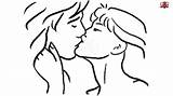 Kissing People Drawing Two Draw Lips Easy Drawings Simple Step Kids Clipartmag Tutorial Beginners Paintingvalley sketch template