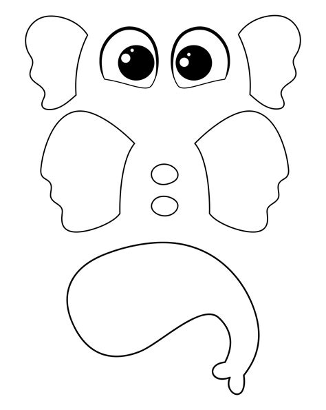 printable elephant cut outs