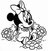 Mouse Coloring Minnie Pages Baby Cute sketch template