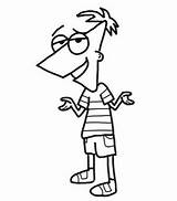 Phineas Coloring sketch template