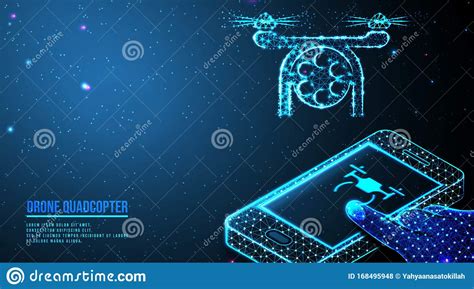 drone smartphone hand operate drone  smartphone stock vector illustration  green