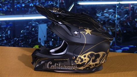 scorpion exo vx  golden state motorcycle helmet review youtube