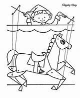 Puppet Coloring Clop sketch template