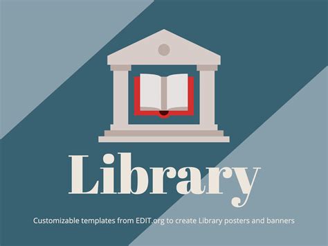 library poster templates  customize