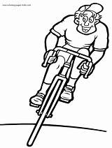Coloring Pages Sports Cyclist Biker Sport Activities Bicycle Bike Kids Color Cyclists Tennis Para Desenhos Book Coloriage Colouring Racing Pintar sketch template