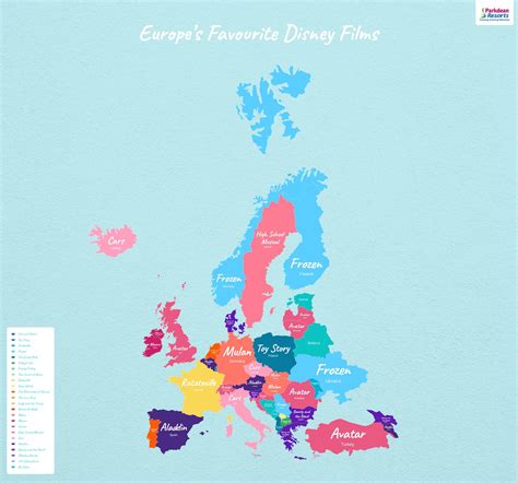 disney map reveals  worlds favourite film  country whats  disney