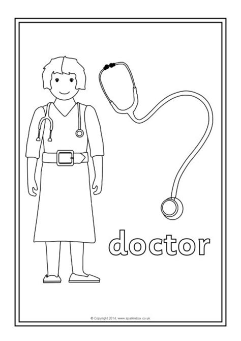 occupations colouring sheets