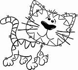 Cartoon Outline Cat Walking Clip Clipart Svg Cute Sketch Word Gudu Ngiseng Printables Coloring Sign sketch template